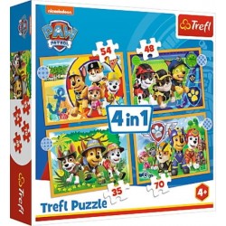 Puzzle Trefl 4w1 34395 Psi...
