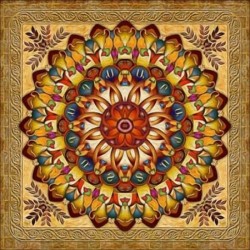 MANDALE 7D KOŁO CZERW-ŻÓŁ...