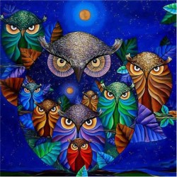 MANDALE 7D SOWA W FIOLECIE...