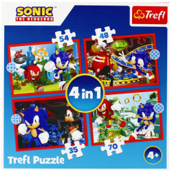 Puzzle Trefl 4w1 34625 Przygody Sonica