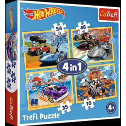 Puzzle Trefl 4w1 34627 Hot Wheels