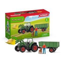 SCHLEICH 42608 TRAKTOR Z PRZYCZEPĄ 52320