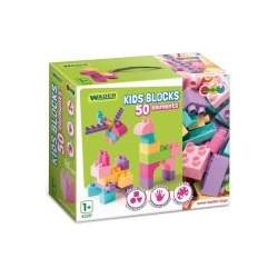 WADER 41297 KLOCKI 50 ELEMENTÓW RÓŻOWO/FIOLETOWY