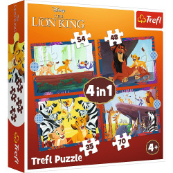Trefl Puzzle 4w1 Król lew