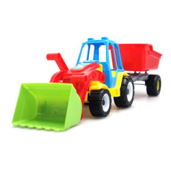 TRAKTOR KOPARKA Z PRZYCZEPĄ...