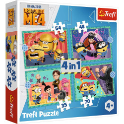Trefl Puzzle 4w1 Minionki