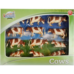 KROWY BRĄZOWO+BIAŁE 12SZT...