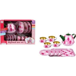 ICOM 12088 ZESTAW DO KAWY METALOWY KWIATKI