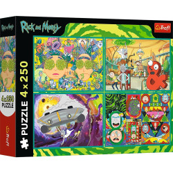PUZZLE TREFL 4 X 250 RICK...