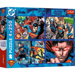 PUZZLE TREFL 4 X 250 SUPERMAN