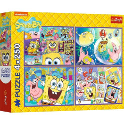 PUZZLE TREFL 4 X 250 SPONGE...