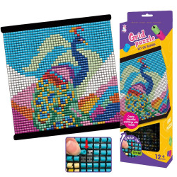 Askato koralikowy obraz paw...