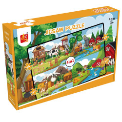 Askato puzzle 4w1 farma 28283