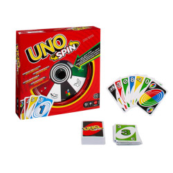 MATTEL JGR00 UNO SPIN Z KOŁEM DO KRĘCENIA GRA KARCIANA